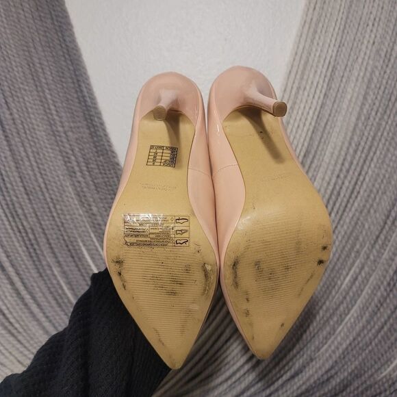 Forever 21 Nude Patent Leather Heels Sz 9 - Picture 6 of 8